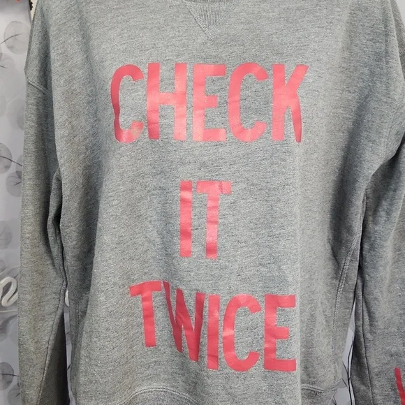 Victoria's Secret "Check It Twice" Graphic Pullover - Picture 5 of 10